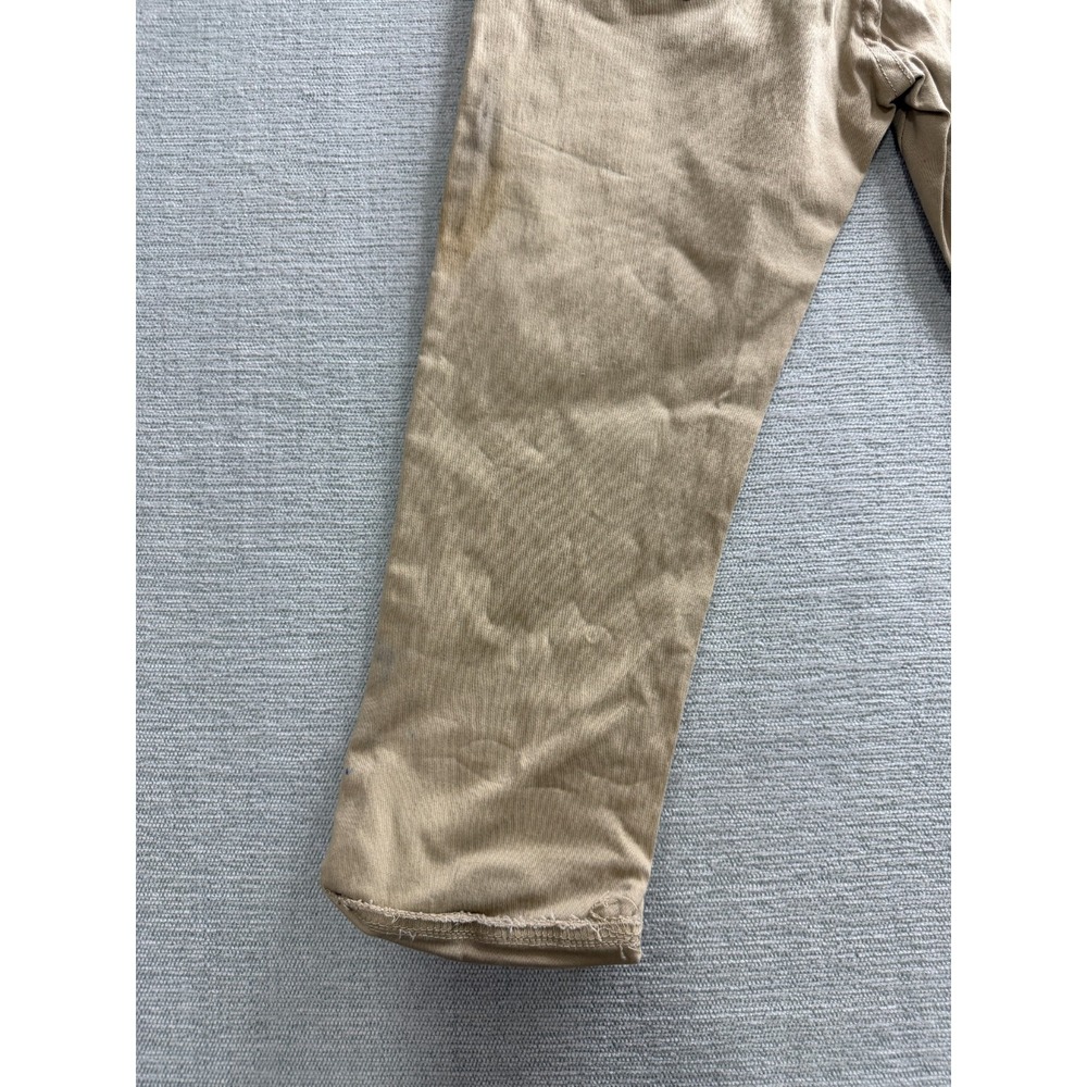 T&Y Fashion Capri Pants Womens 5/6 Beige Skinny Leg Cuffed Hem Ankle Button - Picture 8 of 16